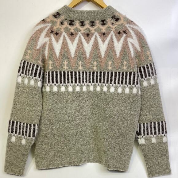 Absolutely Creative Worldwide Fair Isle Sweater Small Mohair Wool Crewneck - Picture 8 of 9